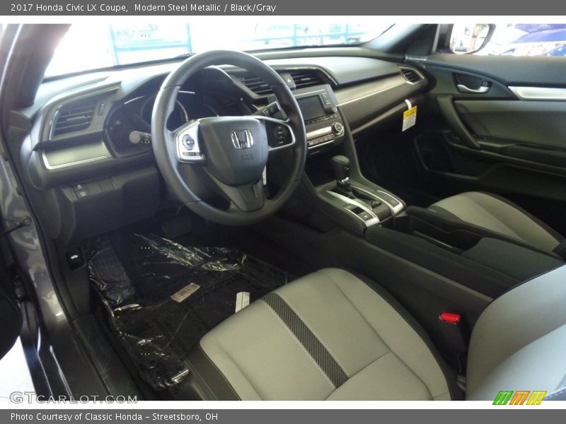  2017 Civic LX Coupe Black/Gray Interior