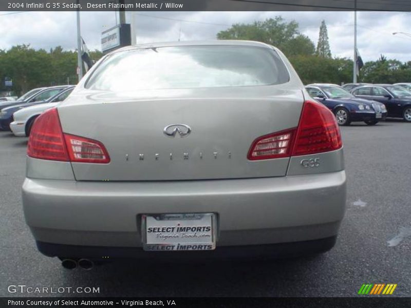 Desert Platinum Metallic / Willow 2004 Infiniti G 35 Sedan