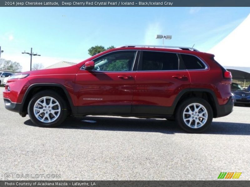 Deep Cherry Red Crystal Pearl / Iceland - Black/Iceland Gray 2014 Jeep Cherokee Latitude