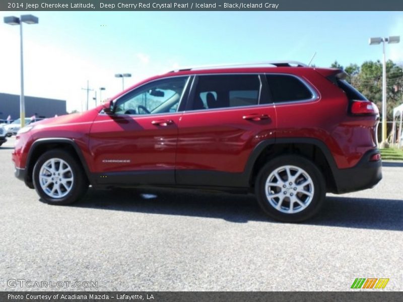 Deep Cherry Red Crystal Pearl / Iceland - Black/Iceland Gray 2014 Jeep Cherokee Latitude