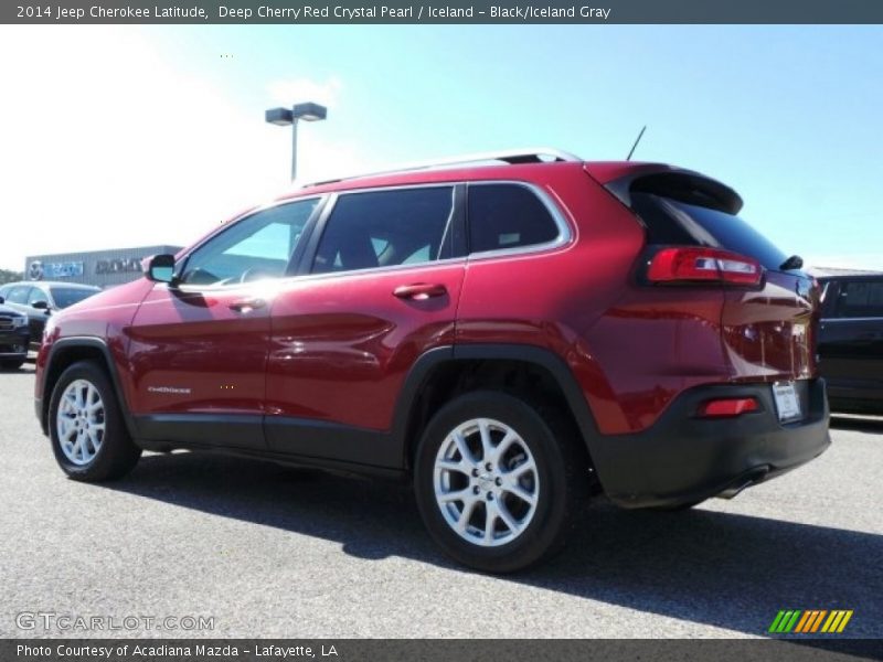Deep Cherry Red Crystal Pearl / Iceland - Black/Iceland Gray 2014 Jeep Cherokee Latitude