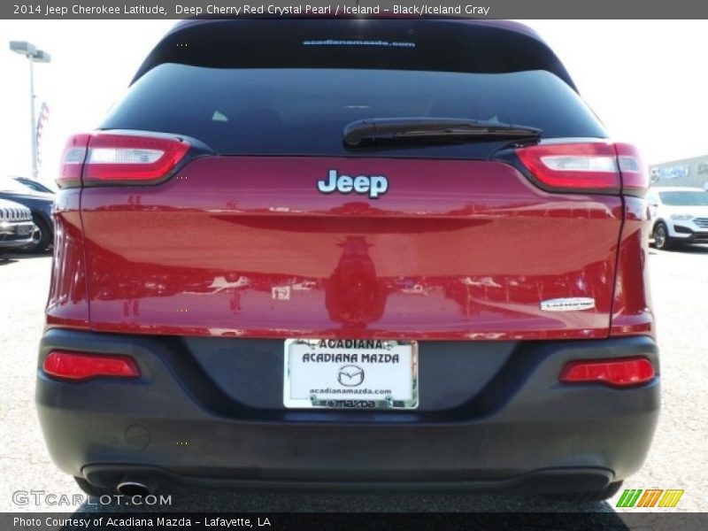 Deep Cherry Red Crystal Pearl / Iceland - Black/Iceland Gray 2014 Jeep Cherokee Latitude
