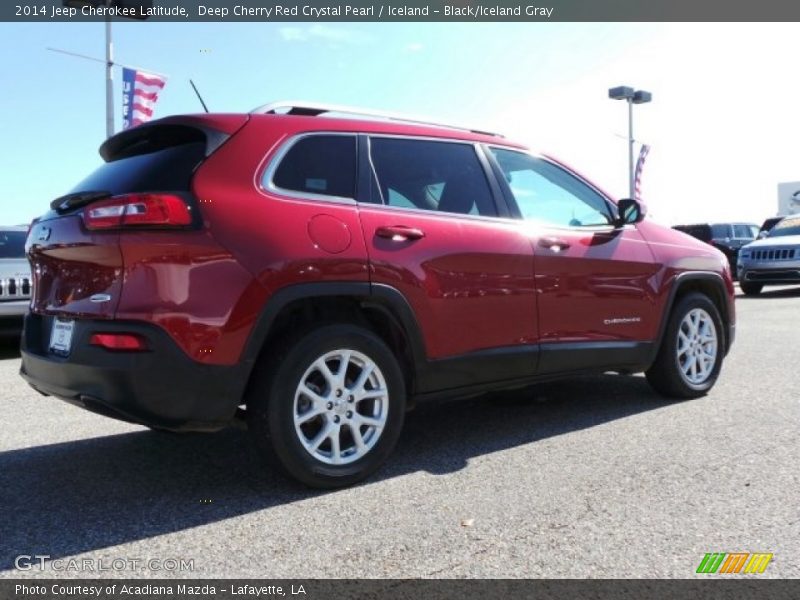 Deep Cherry Red Crystal Pearl / Iceland - Black/Iceland Gray 2014 Jeep Cherokee Latitude