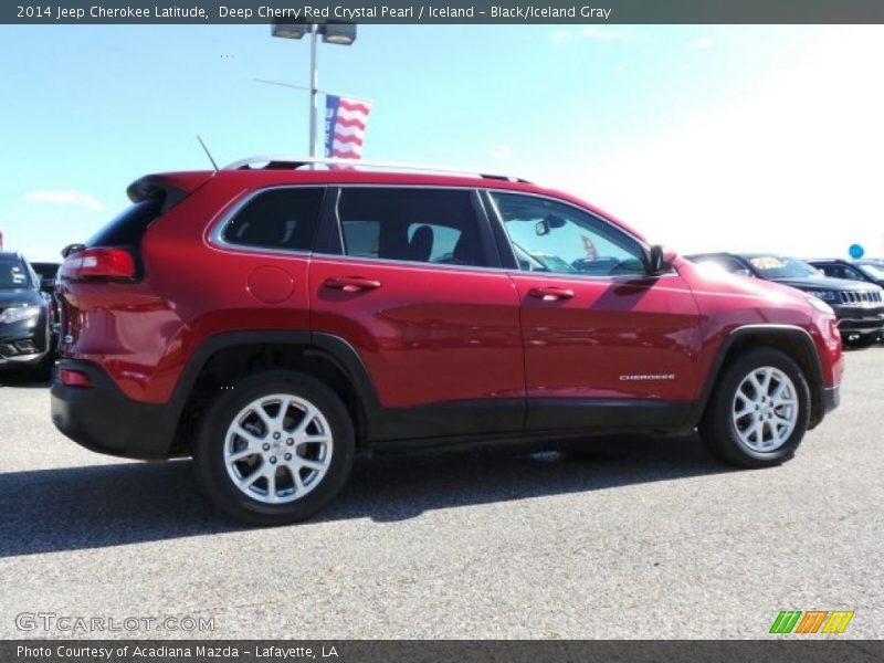 Deep Cherry Red Crystal Pearl / Iceland - Black/Iceland Gray 2014 Jeep Cherokee Latitude