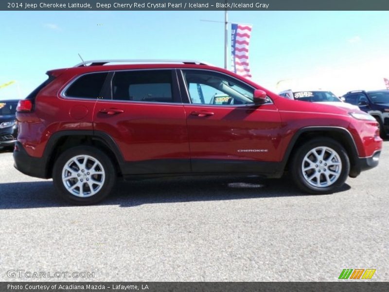 Deep Cherry Red Crystal Pearl / Iceland - Black/Iceland Gray 2014 Jeep Cherokee Latitude