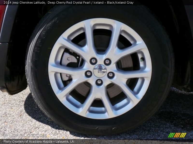 Deep Cherry Red Crystal Pearl / Iceland - Black/Iceland Gray 2014 Jeep Cherokee Latitude