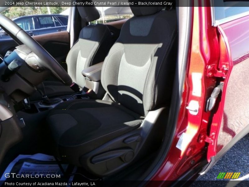 Deep Cherry Red Crystal Pearl / Iceland - Black/Iceland Gray 2014 Jeep Cherokee Latitude