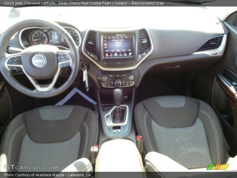 Deep Cherry Red Crystal Pearl / Iceland - Black/Iceland Gray 2014 Jeep Cherokee Latitude