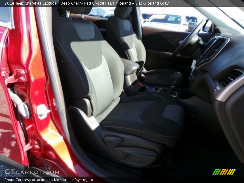 Deep Cherry Red Crystal Pearl / Iceland - Black/Iceland Gray 2014 Jeep Cherokee Latitude