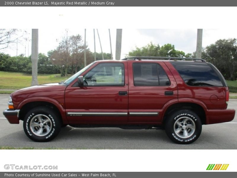 Majestic Red Metallic / Medium Gray 2000 Chevrolet Blazer LS