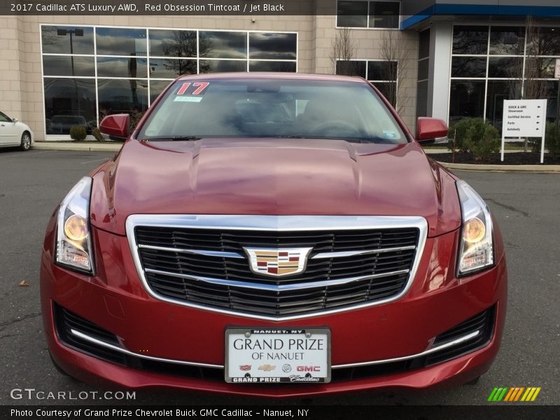 Red Obsession Tintcoat / Jet Black 2017 Cadillac ATS Luxury AWD