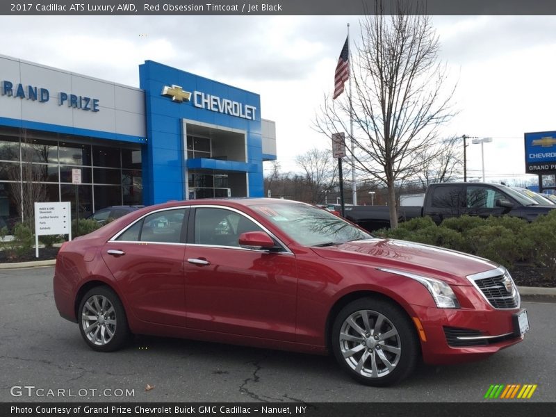 Red Obsession Tintcoat / Jet Black 2017 Cadillac ATS Luxury AWD