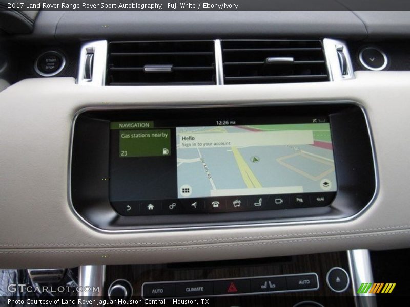 Navigation of 2017 Range Rover Sport Autobiography