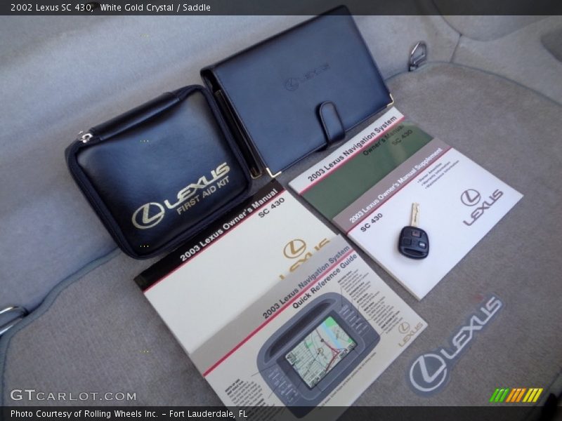 White Gold Crystal / Saddle 2002 Lexus SC 430