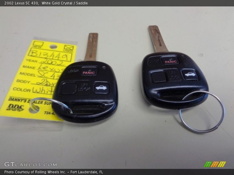 White Gold Crystal / Saddle 2002 Lexus SC 430