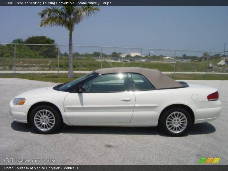 Stone White / Taupe 2006 Chrysler Sebring Touring Convertible