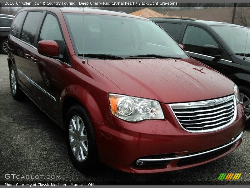 Deep Cherry Red Crystal Pearl / Black/Light Graystone 2016 Chrysler Town & Country Touring