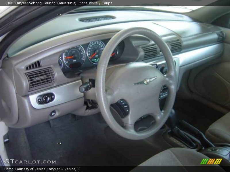 Stone White / Taupe 2006 Chrysler Sebring Touring Convertible