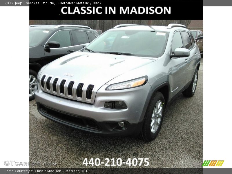 Billet Silver Metallic / Black 2017 Jeep Cherokee Latitude