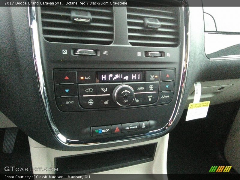 Octane Red / Black/Light Graystone 2017 Dodge Grand Caravan SXT