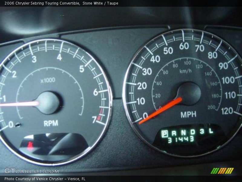 Stone White / Taupe 2006 Chrysler Sebring Touring Convertible