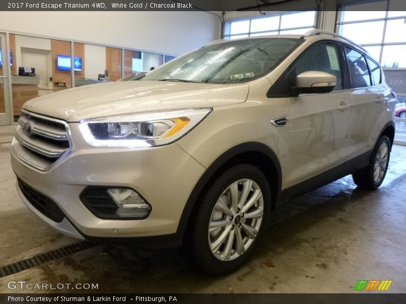 White Gold / Charcoal Black 2017 Ford Escape Titanium 4WD