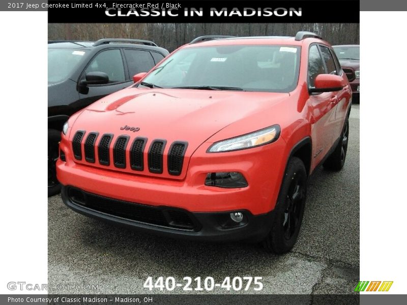 Firecracker Red / Black 2017 Jeep Cherokee Limited 4x4