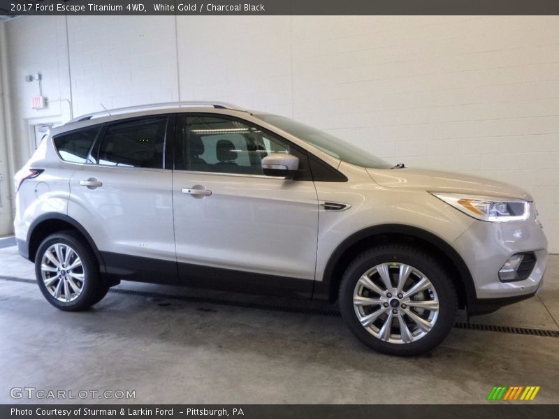 White Gold / Charcoal Black 2017 Ford Escape Titanium 4WD