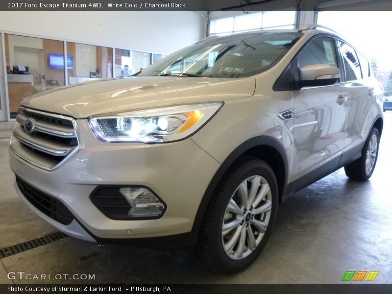 White Gold / Charcoal Black 2017 Ford Escape Titanium 4WD