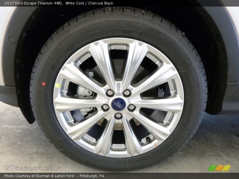 White Gold / Charcoal Black 2017 Ford Escape Titanium 4WD