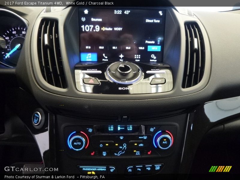 White Gold / Charcoal Black 2017 Ford Escape Titanium 4WD