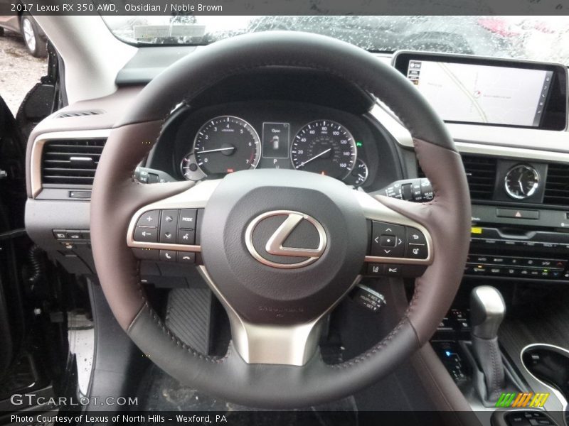 Obsidian / Noble Brown 2017 Lexus RX 350 AWD
