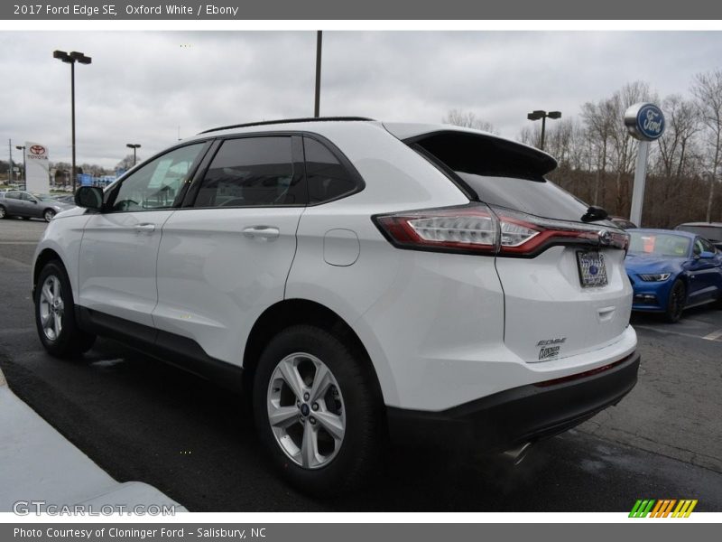 Oxford White / Ebony 2017 Ford Edge SE