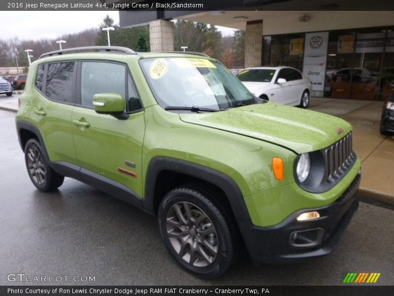 Jungle Green / Black/Sandstorm 2016 Jeep Renegade Latitude 4x4