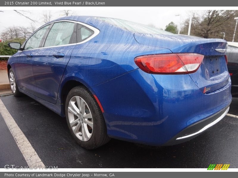 Vivid Blue Pearl / Black/Linen 2015 Chrysler 200 Limited