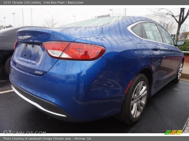 Vivid Blue Pearl / Black/Linen 2015 Chrysler 200 Limited