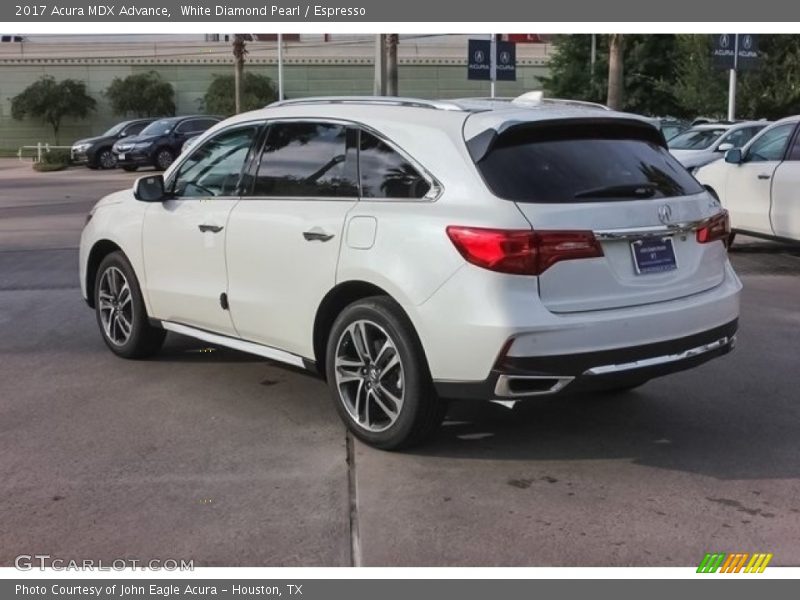 White Diamond Pearl / Espresso 2017 Acura MDX Advance