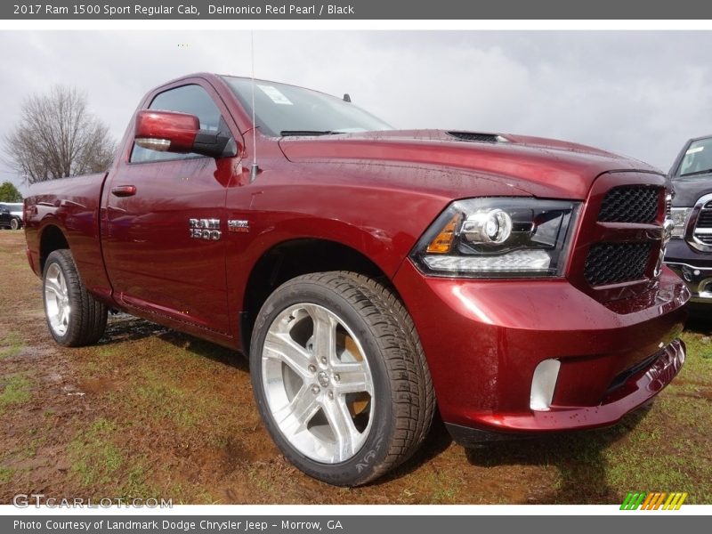 Delmonico Red Pearl / Black 2017 Ram 1500 Sport Regular Cab