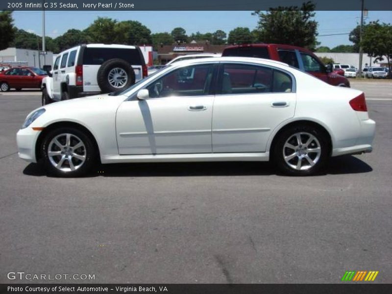 Ivory Pearl / Stone 2005 Infiniti G 35 Sedan