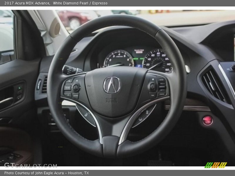 White Diamond Pearl / Espresso 2017 Acura MDX Advance