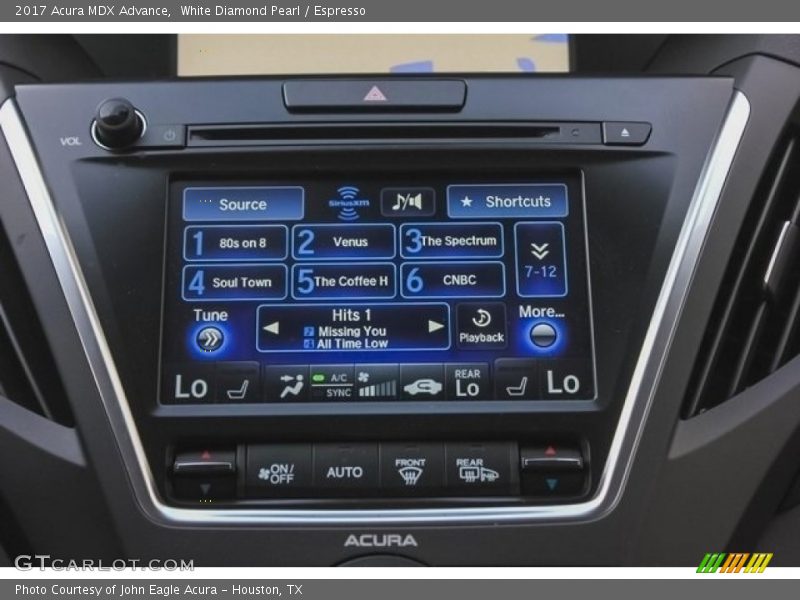 White Diamond Pearl / Espresso 2017 Acura MDX Advance