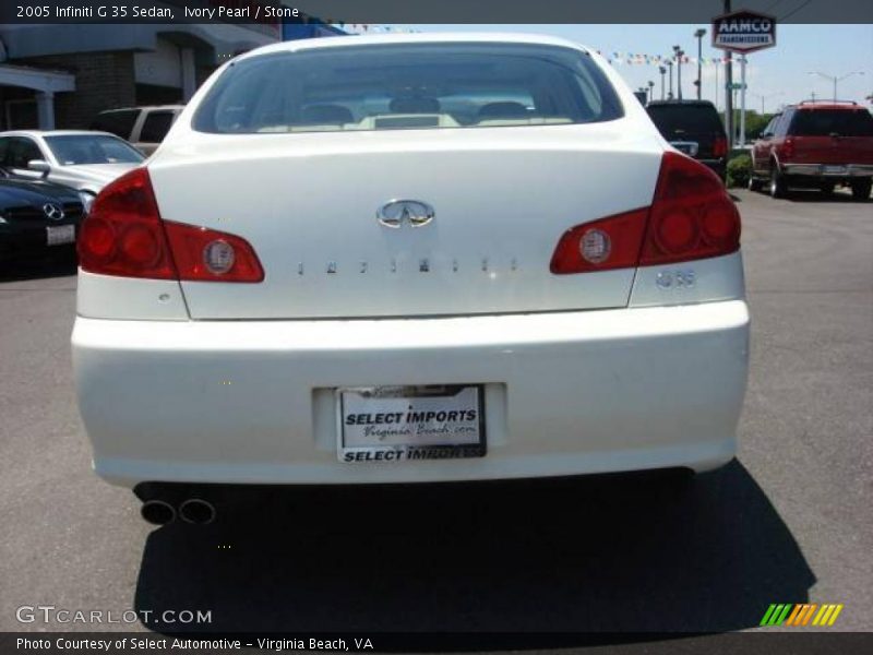 Ivory Pearl / Stone 2005 Infiniti G 35 Sedan