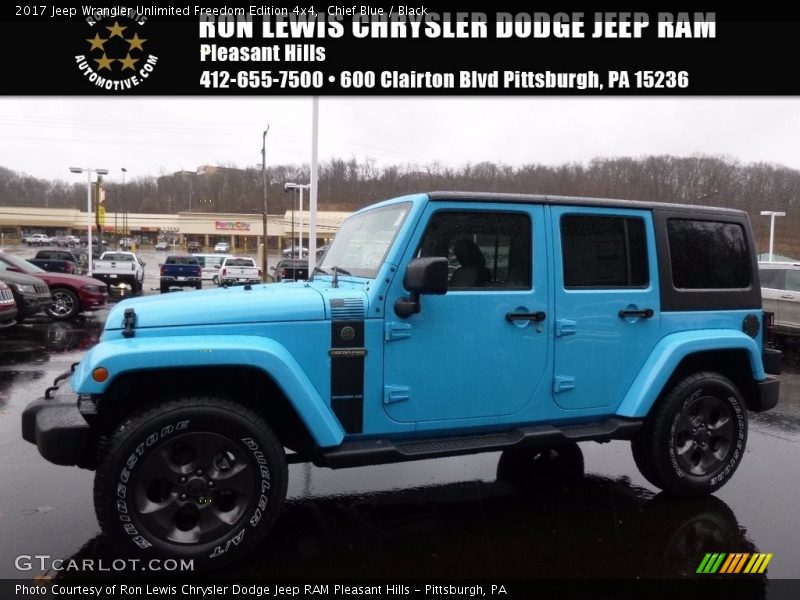 Chief Blue / Black 2017 Jeep Wrangler Unlimited Freedom Edition 4x4