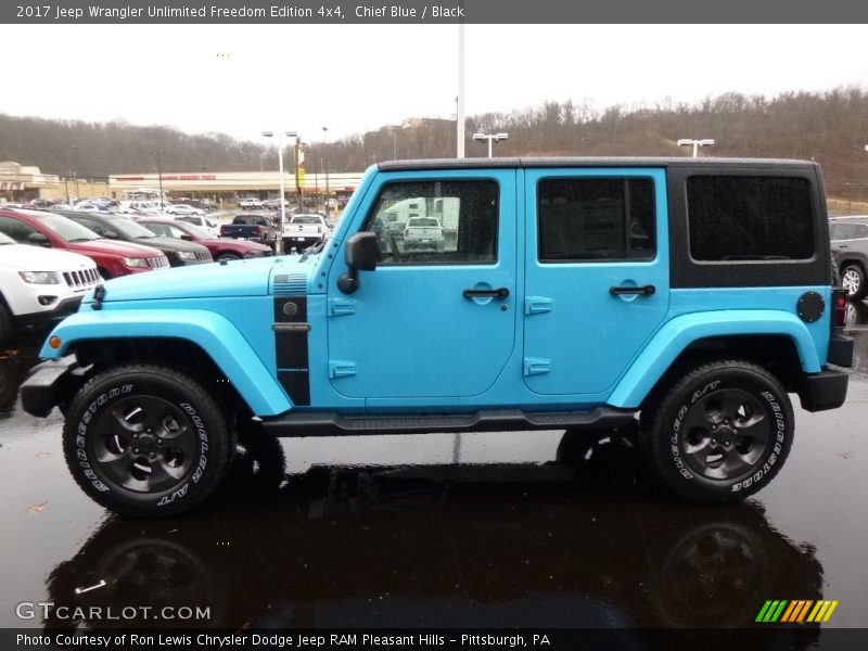 Chief Blue / Black 2017 Jeep Wrangler Unlimited Freedom Edition 4x4