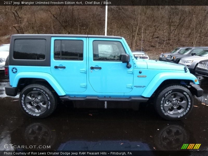 Chief Blue / Black 2017 Jeep Wrangler Unlimited Freedom Edition 4x4