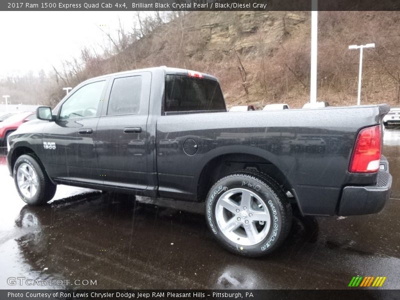 Brilliant Black Crystal Pearl / Black/Diesel Gray 2017 Ram 1500 Express Quad Cab 4x4