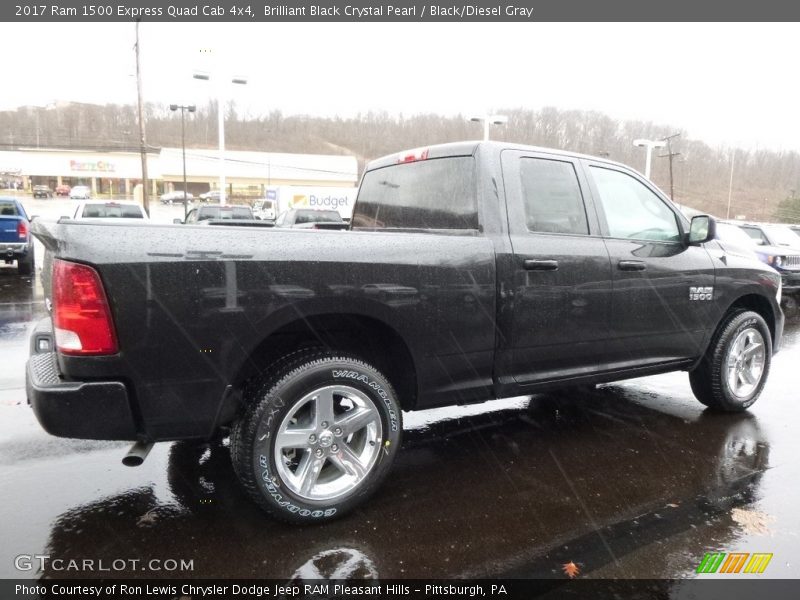 Brilliant Black Crystal Pearl / Black/Diesel Gray 2017 Ram 1500 Express Quad Cab 4x4