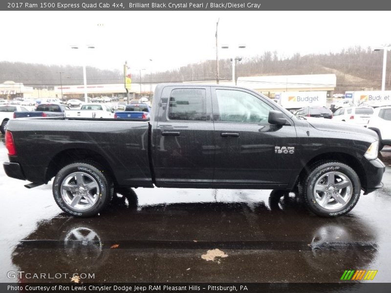 Brilliant Black Crystal Pearl / Black/Diesel Gray 2017 Ram 1500 Express Quad Cab 4x4