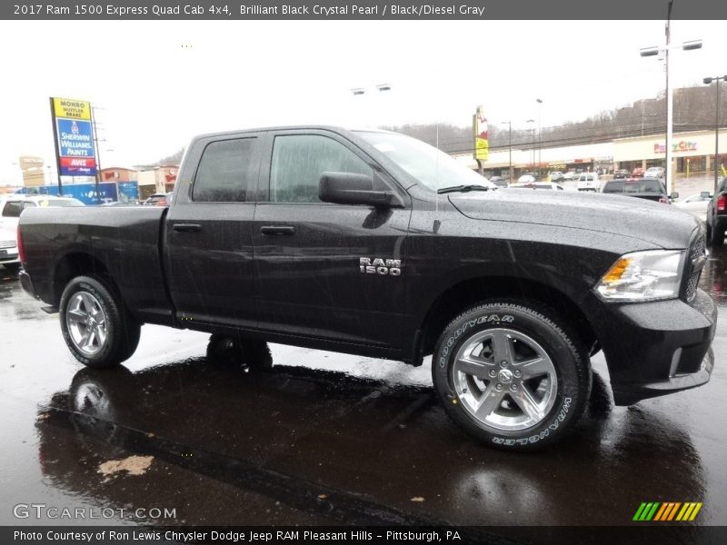 Brilliant Black Crystal Pearl / Black/Diesel Gray 2017 Ram 1500 Express Quad Cab 4x4