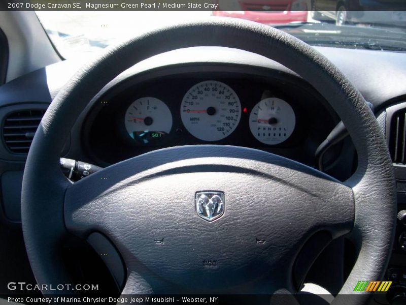 Magnesium Green Pearl / Medium Slate Gray 2007 Dodge Caravan SE